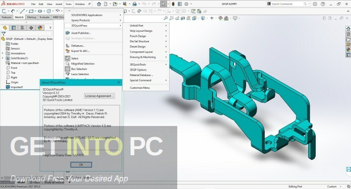 3DQuickPress for SOLIDWORKS 2012-2022 Free Download 3DQuickPress for SOLIDWORKS 2012-2022 Free Download