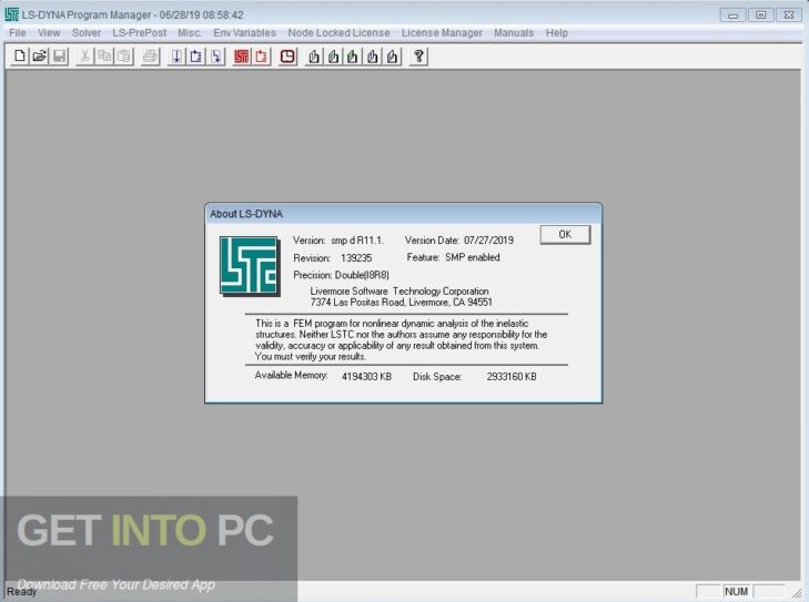 LS-DYNA SMP 2022 Free Download LS-DYNA SMP 2022 Free Download